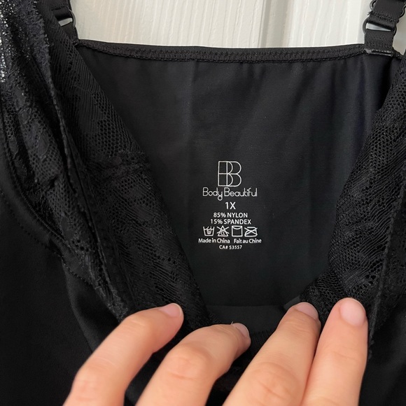 Body Beautiful Black Satin Lace Bodysuit - Picture 7 of 10